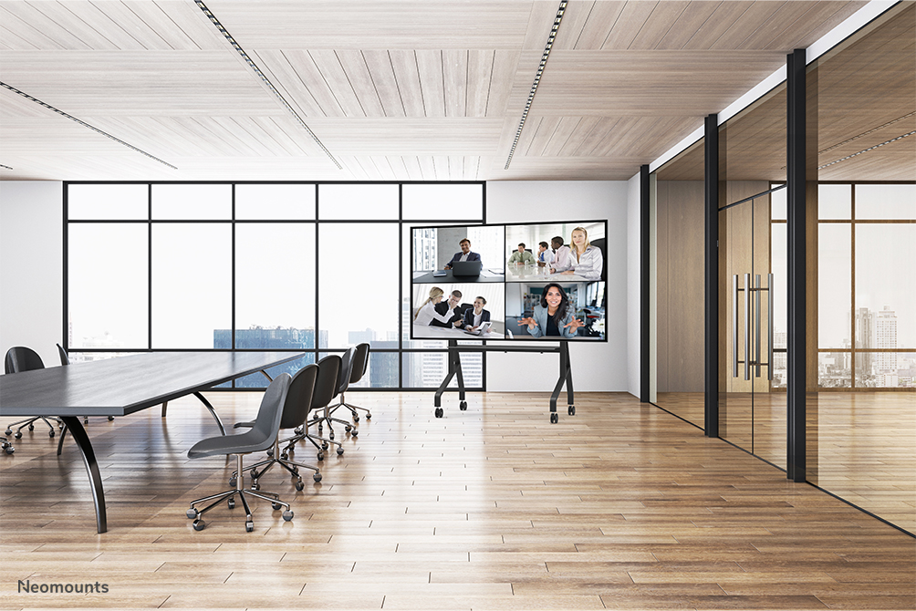 Neomounts FL50-575BL1 Carrello TV 65-110" - installazione rapida - TÜV